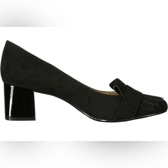 Bandolino Women's Black Suede  Chunky Heel Pumps Kiltie Tassel Shoes SZ 9.5 - Picture 2 of 12